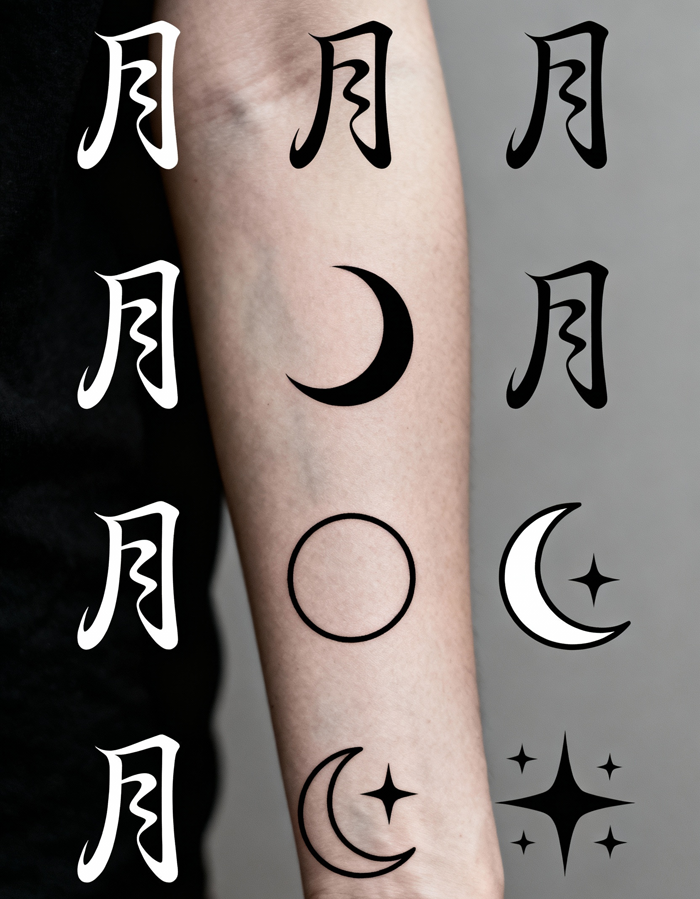 kanji for moon，moon in kanji,moon kanji stroke order