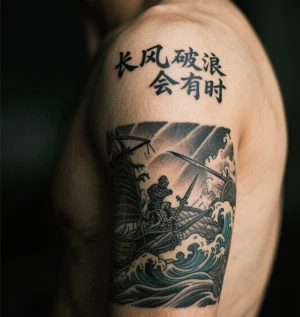 Hanzi Tattoo: 长风破浪会有时 – Riding the Wind and Waves